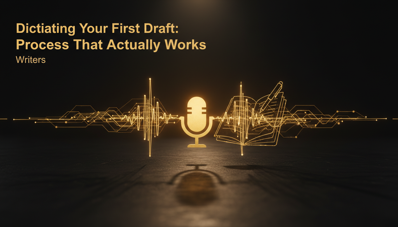 Dictating Your First Draft: A Process That Actually Works